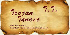 Trojan Tančić vizit kartica